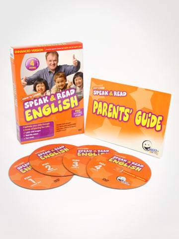 Speak & Read English 4-DVDs Program (Includes USA & UK English)